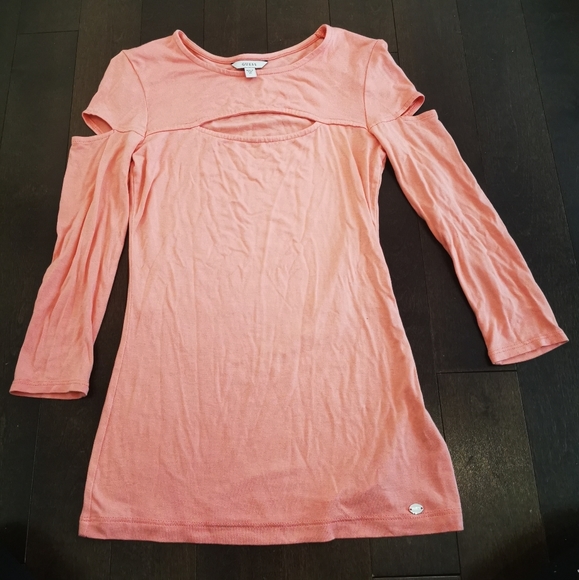 GUESS Pink Top with Cut Outs - Picture 1 of 5